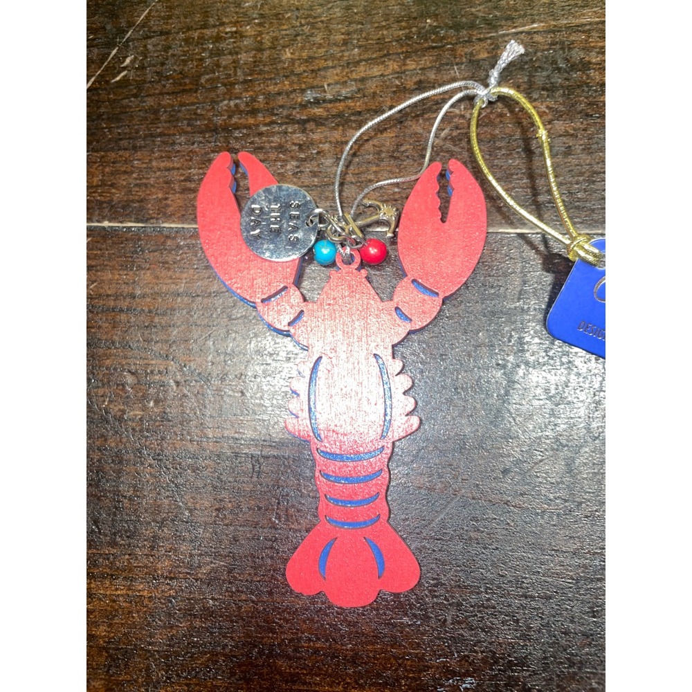 Cape Shore‎ Lobster Christmas Ornament Charm Red Blue Nautical Beach Decor